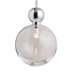 Ebb & Flow, EBB & FLOW Uva L Hängelampe, Ball silber, klar, EBB & FLOW Uva L Hängelampe, Ball silber, klar