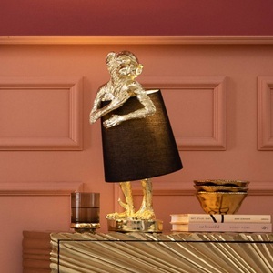 KARE, KARE Animal Monkey Tischleuchte schwarz/gold, 