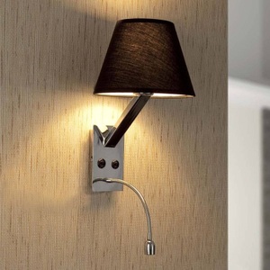 Lorefar (FARO), Flexible LED Wandleuchte Moma-2 mit Lesel. schwarz, 
