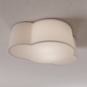 TK LIGHTING, Deckenleuchte Cloud aus Textil, Länge 41 cm, grau, Deckenleuchte Cloud aus Textil, Länge 41 cm, grau