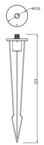 Deko-Light, Erdspieß für Außenstrahler Colt 15/30 W