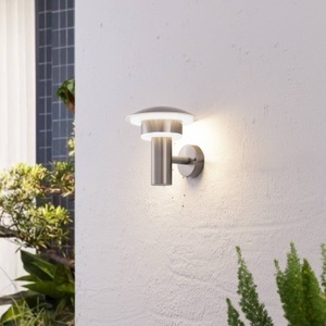 Lampenwelt.com, Dekorative LED-Edelstahl-Außenwandleuchte Lillie, Dekorative LED-Edelstahl-Außenwandleuchte Lillie
