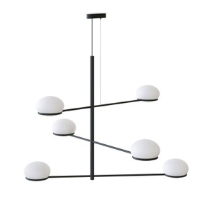 LEDS-C4, LEDS-C4 Coco Chandelier Hängeleuchte, schwarz/weiß, LEDS-C4 Coco Chandelier Hängeleuchte, schwarz/weiß
