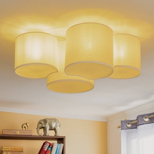 TK LIGHTING, Deckenleuchte Mona vierflammig, weiß, Deckenleuchte Mona vierflammig, weiß