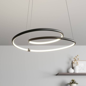 LINDBY, Lindby Lucy LED-Hängeleuchte, 45cm, schwarz matt, Lindby Lucy LED-Hängeleuchte, 45cm, schwarz matt