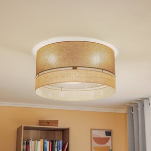 EULUNA, Euluna Levo Deckenleuchte, Ø 60 cm, jute/erdbraun, Euluna Levo Deckenleuchte, Ø 60 cm, jute/erdbraun