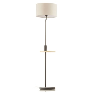 Trio Lighting, Stehleuchte Claas, Ablagefläche, USB-Port, schwarz, Stehlampe Rika