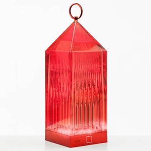 KARTELL, Kartell Lantern LED Universalleuchte rot, Kabellose, wiederaufladbare Außenlampe Lantern LED plastikmaterial rot / LED - Kartell rot en plastikmaterial