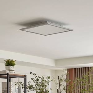 Lampenwelt.com, Quadratische LED-Deckenleuchte Liv, 28 W, Lindby LED-Panel Livel, 4.000 K, 40 cm x 40 cm, Aluminium