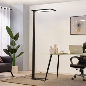 PRIOS, Prios Taronis LED-Büro-Stehlampe, Dimmer, schwarz, Prios Taronis LED-Büro-Stehlampe, Dimmer, schwarz
