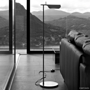 Flos, Tab F LED Stehleuchte - Flos schwarz en metall, Stehleuchte Tab F LED metall schwarz - Flos schwarz en metall