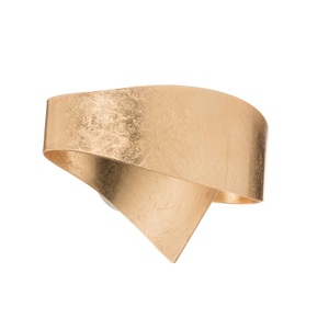 Selene, LED-Wandleuchte Scudo mit Blattgold, 