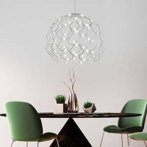 Sforzin, Verchromte LED-Pendellampe Lamoi 60 cm, 