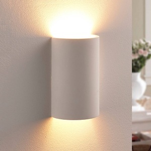 Halbrunde LED-Gipswandlampe Colja