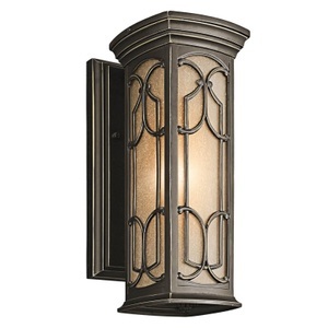 KICHLER, Bronzefarbene Außenwandleuchte Franceasi, Bronzefarbene Außenwandleuchte Franceasi