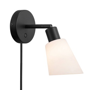 Nordlux, Wandleuchte Molli mit Glasschirm und Schalter, 
