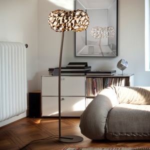 Schuller, LED-Stehleuchte Narisa, roségold, LED-Stehleuchte Narisa, roségold/braun