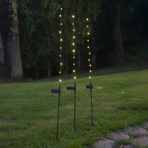 Best Season, LED-Solarleuchte Flexy, Dreierset, Star Trading - Solarleuchte FLEXY - schwarz - 4/6/80 cm