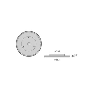 PERFORMANCE LIGHTING, LED-Deckenlampe FL555AB Ø55cm DALI 6500lm 4000K, LED-Deckenlampe FL555AB Ø55cm DALI 6500lm 4000K