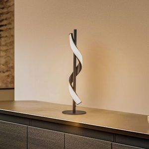 LINDBY, Lindby Munja LED-Tischleuchte dimmbar sandschwarz, Lindby Munja LED-Tischleuchte dimmbar sandschwarz