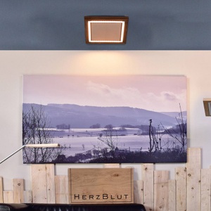 HerzBlut, HerzBlut Otto O Deckenlampe Quadrat Nussbaum, HerzBlut Otto O Deckenlampe Quadrat Nussbaum