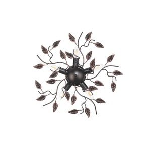 EULUNA, Deckenleuchte Cernecchio, fünfflammig, bronze, Deckenleuchte Cernecchio, fünfflammig, bronze