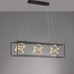 FISCHER&HONSEL GMBH, LED-Hängeleuchte Gesa mit Metallkäfig, LED-Hängeleuchte Gesa mit Metallkäfig, dreiflammig