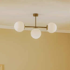 EULUNA, Deckenlampe Celeste mit Kugelgläsern, dreiflammig, Deckenlampe Celeste mit Kugelgläsern, dreiflammig
