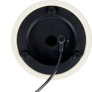 GUBI, Obello LED Lampe ohne Kabel / Bill Curry, 1971 - Mundgeblasenes Glas - Gubi weiß en glas, GUBI LED-Akku-Tischleuchte Obello, IP44, Glas gefrostet