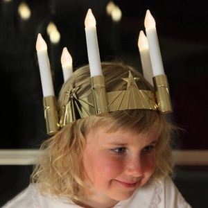 Best Season, Fünfflammige Lucia-Krone m. LED, Fünfflammige Lucia-Krone m. LED