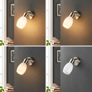 Lampenwelt.com, LED-Spot Arda mit Easydim-Lampe, Lindby Arda Spot, Glas, einflammig