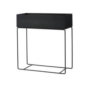 ferm living, ferm living Plant Box large Blumenkasten mit Gestell schwarz, ferm LIVING Plant Box, schwarz, 60 x 25 x 65 cm, Stahl