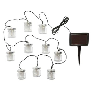 undefined, Solar Glühwürmchen Lichterkette Glas 3.8m, 