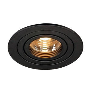 Slv, SLV 113490 New Tria Einbauring EEK: abhängig v. Leuchtmittel (A++ - E) Halogen GU10 50 W Schwarz, SLV LED-Spot New Tria rund Schwarz | Ausschnitt 78mm - Max 50W GU10