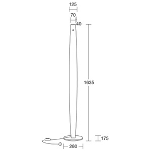HerzBlut, HerzBlut Arco LED-Stehlampe Eiche geölt, Klick&Dim, 