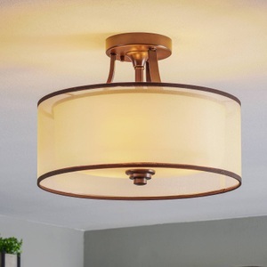 KICHLER, Deckenleuchte Lacey mit Doppelschirm, Deckenleuchte Lacey mit Doppelschirm