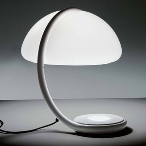 Martinelli Luce, Martinelli Luce Serpente - Tischleuchte, weiß, Tischleuchte Serpente metall plastikmaterial weiß - Martinelli Luce weiß en plastikmaterial