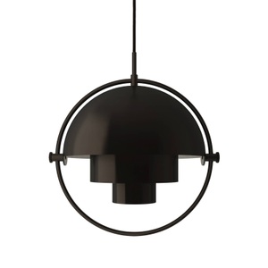GUBI, GUBI Multi-Lite Hängelampe schwarz/schwarz 25,5 cm, GUBI Hängeleuchte Multi-Lite, Ø 27 cm, schwarz/schwarz