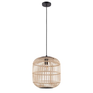 Hängeleuchte Bordesley mit Holzschirm 35 cm