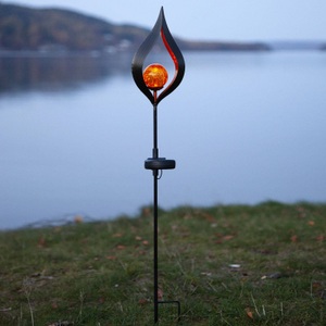 Best Season, LED-Solarleuchte Melilla, Spitze, Star Trading Gartenlicht Solar Melilla, Amber