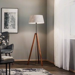 ROTHFELS, Rothfels Reba Stehlampe, Tripod, Filz grau, Quitani Stehlampe Reba, Tripod, Filz grau