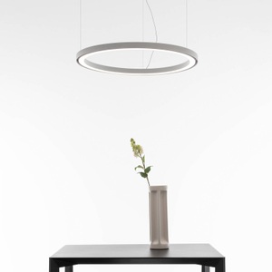 Artemide, Ripple LED Pendelleuchte / Ø 90 cm - Bluetooth - Artemide weiß en plastikmaterial, Pendelleuchte Ripple LED plastikmaterial weiß / Ø 90 cm - Bluetooth - Artemide weiß en plastikmaterial