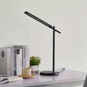LINDBY, Lindby Valtorin LED-Schreibtischleuchte, schwarz, Lindby LED-Schreibtischleuchte Valtorin, schwarz, Kunststoff