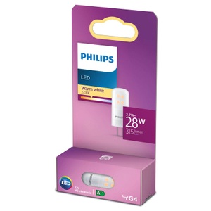 Philips Lighting, Philips Lighting LED EEK A++ (A++ - E) G4 Stiftsockel 2.7 W = 28 W Warmweiß (Ø x L) 1.5 cm x 4 cm 1 St., Philips Lighting 76773000 LED EEK F (A - G) G4 Stiftsockel 2.7 W = 28 W Warmweiß (Ø x L) 1.5 cm x 4 cm 1 St.