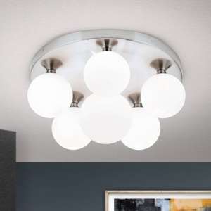Orion, Deckenlampe Snowwhite, Baldachin Ø 36 cm, nickel, Deckenlampe Snowwhite, Baldachin Ø 36 cm, nickel