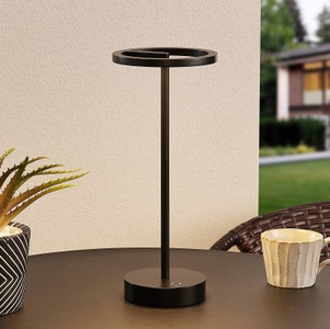 LUCANDE, Lucande Halona LED-Tischlampe, USB, schwarz, Lucande LED-Akkutischlampe Halona, schwarz, Alu, USB, IP54