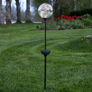 Best Season, LED-Solarleuchte Glory, Erdspieß, Star Trading - Solarleuchte GLORY - silber - 12/12/70 cm