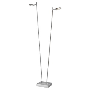 Sompex, LED-Stehleuchte Quad, Dimmer, 2-flammig, aluminium, 