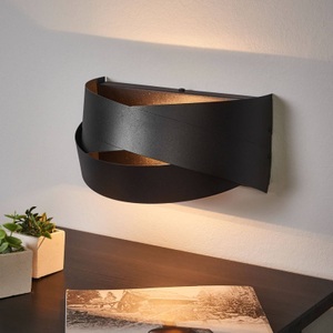 Lis Poland, Wandlampe Tornado schwarz, 