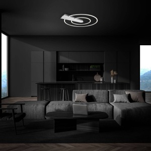 Briloner, LED-Deckenlampe Nico Duo, 3.000K, rund, chrom, LED-Deckenlampe Nico Duo, 3.000K, rund, chrom